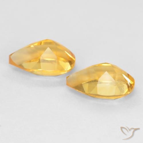 Gemme di Citrino Dorato naturale da 1.34 ct, Forma a pera, VVS-VS