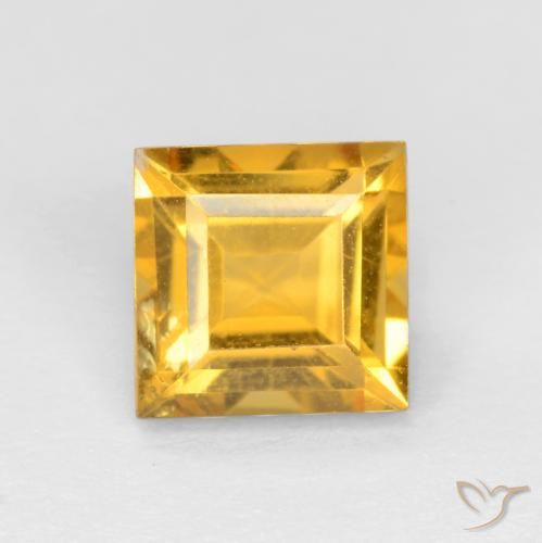 1.67ct Naturale Dorato medio Citrino, Quadrato, VS