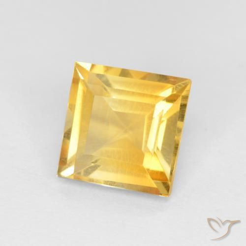 Citrino Arancio dorato naturale da 1.19 ct, Quadrato, VS