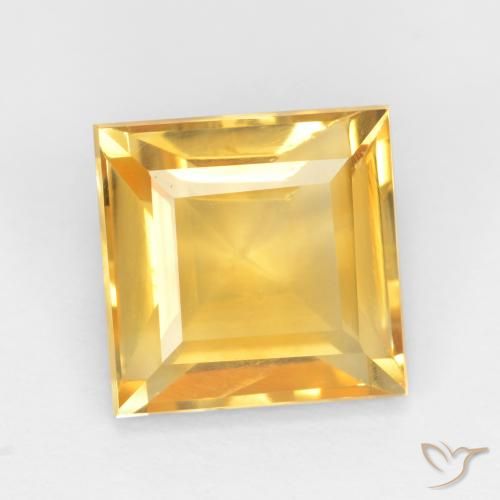 3.19ct Naturale Oro medio Citrino, Quadrato, VS