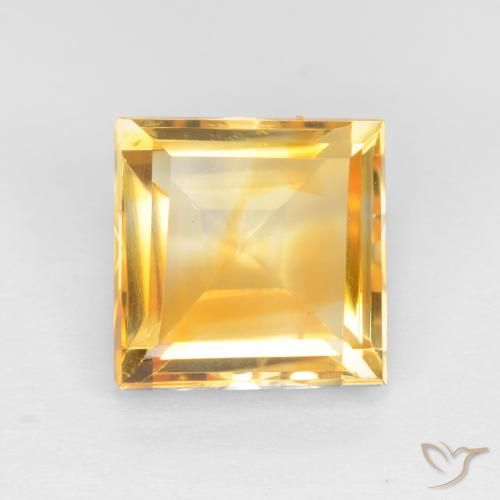 3.41ct Naturale Oro brillante Citrino, Quadrato, VS