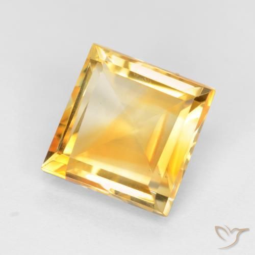 Citrino Oro brillante naturale da 3.41 ct, Quadrato, VS