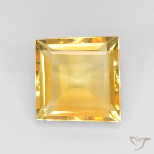 3.02ct Naturale Top Oro Citrino, Quadrato, VS