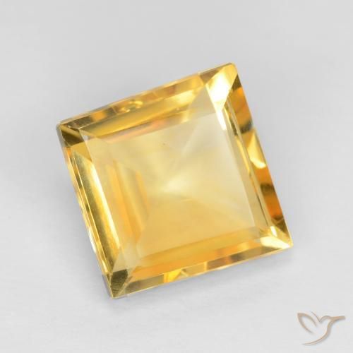 Citrino Top Oro naturale da 3.02 ct, Quadrato, VS