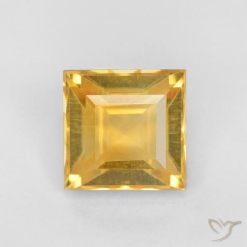 1.46ct Naturale Oro medio Citrino, Quadrato, VS