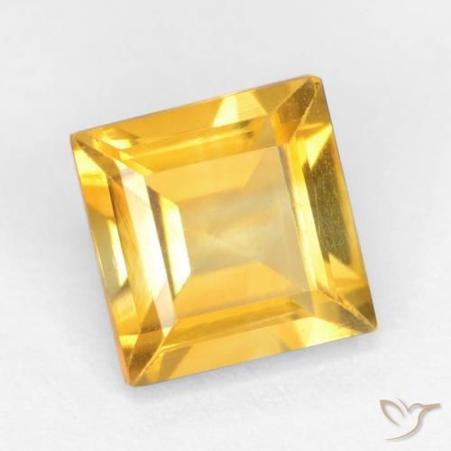 Citrino Arancio dorato naturale da 1.44 ct, Quadrato, VS