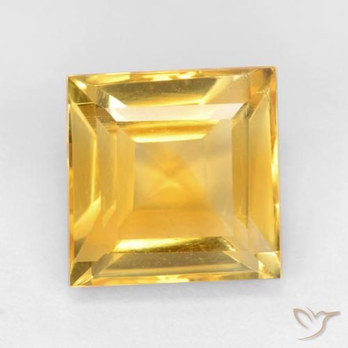 3.54ct Naturale Dorato Citrino, Quadrato, VS