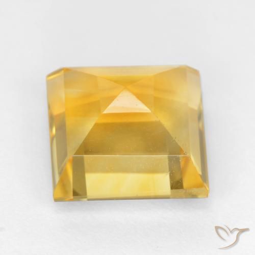 Citrino Dorato naturale da 3.54 ct, Quadrato, VS