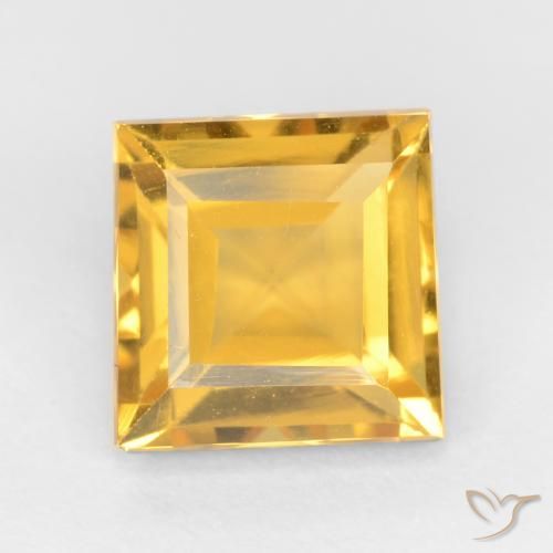1.51ct Naturale Arancio dorato Citrino, Quadrato, VS