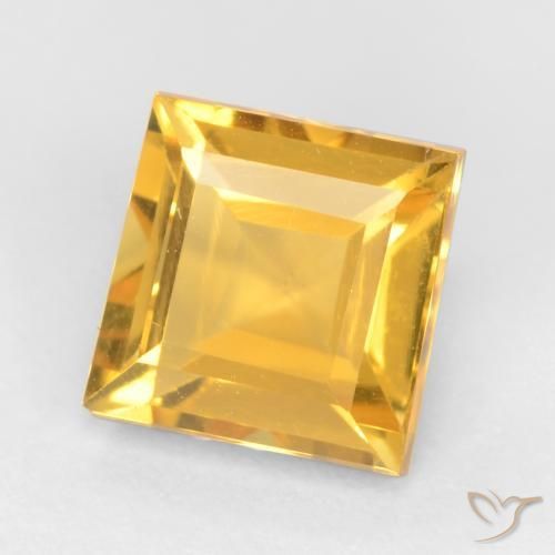 Citrino Arancio dorato naturale da 1.51 ct, Quadrato, VS