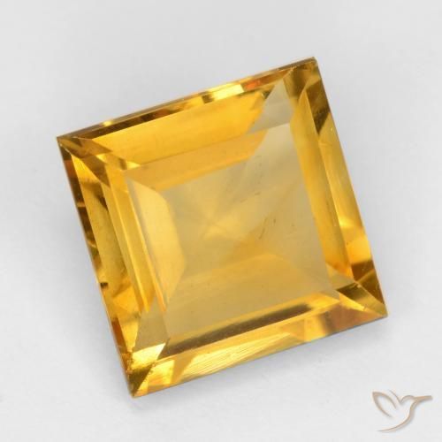 Citrino Dorato medio naturale da 3.06 ct, Quadrato, VS