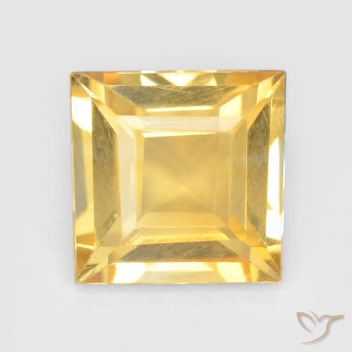 1.36ct Naturale Oro Citrino, Quadrato, VS