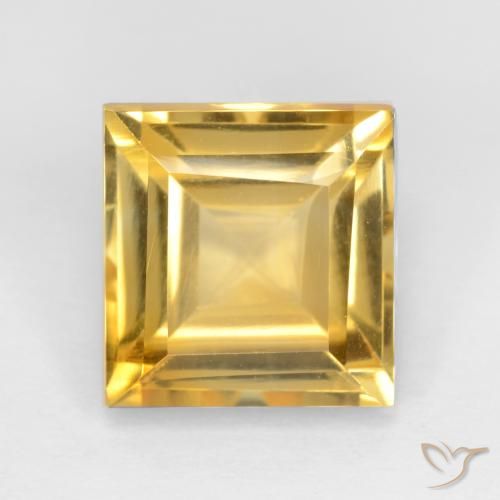3.76ct Naturale Dorato medio Citrino, Quadrato, VS