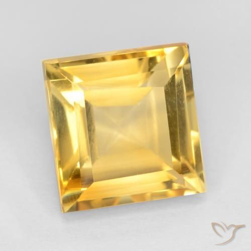 Citrino Dorato medio naturale da 3.76 ct, Quadrato, VS