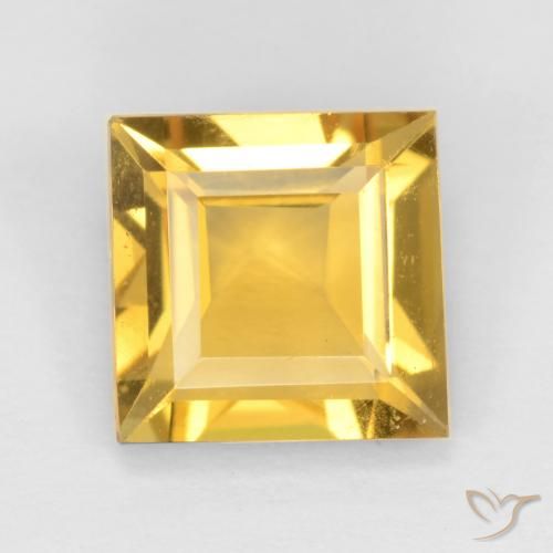 1.51ct Naturale Dorato Citrino, Quadrato, VS