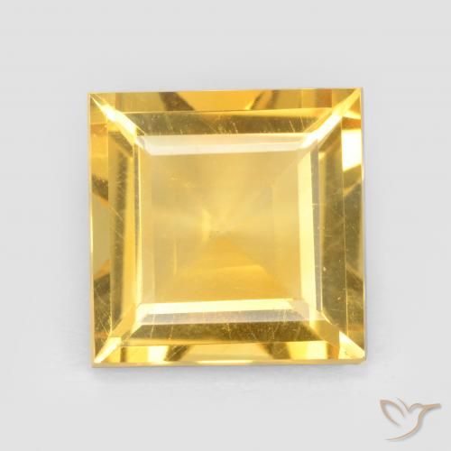 2.76ct Naturale Dorato Citrino, Quadrato, VS