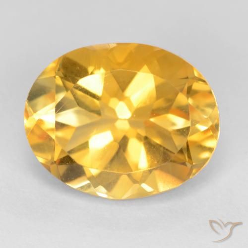 3.65ct Naturale Arancio dorato Citrino, Ovale, VS