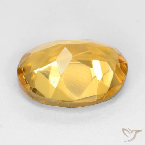 Citrino Dorato medio-chiaro naturale da 2.97 ct, Ovale, VS
