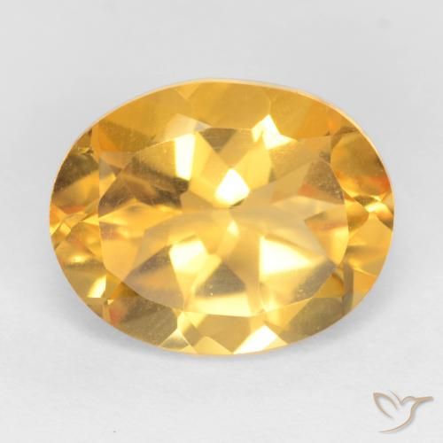 3.28ct Naturale Arancio Dorato Profondo Citrino, Ovale, VS