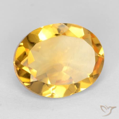 Citrino Arancio Dorato Profondo naturale da 2.96 ct, Ovale, VS