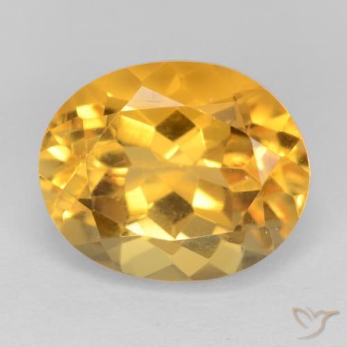3.90ct Naturale Dorato scuro Citrino, Ovale, VS