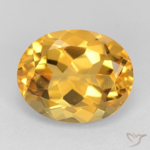 3.71ct Naturale Arancio Dorato Profondo Citrino, Ovale, VS