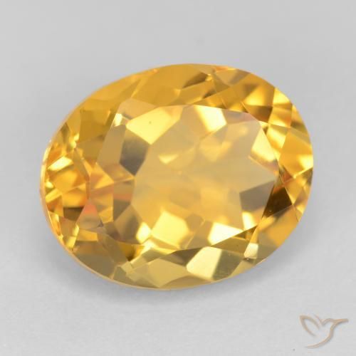 Citrino Arancio Dorato Profondo naturale da 3.71 ct, Ovale, VS