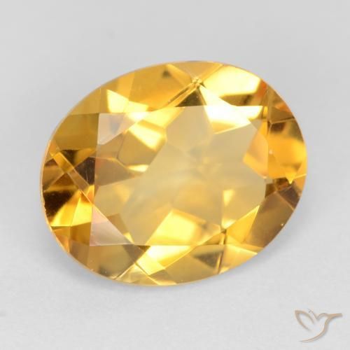 Citrino Dorato scuro naturale da 3.02 ct, Ovale, VS