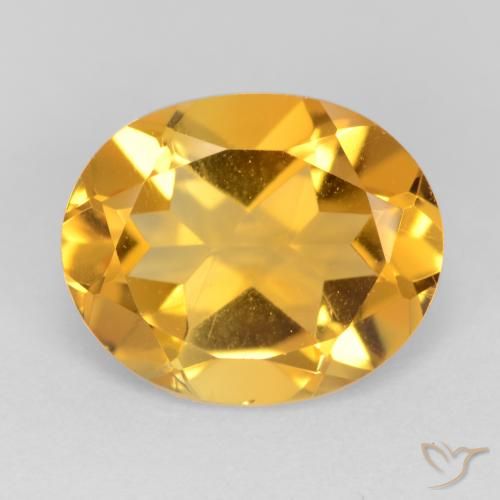3.02ct Naturale Dorato scuro Citrino, Ovale, VS