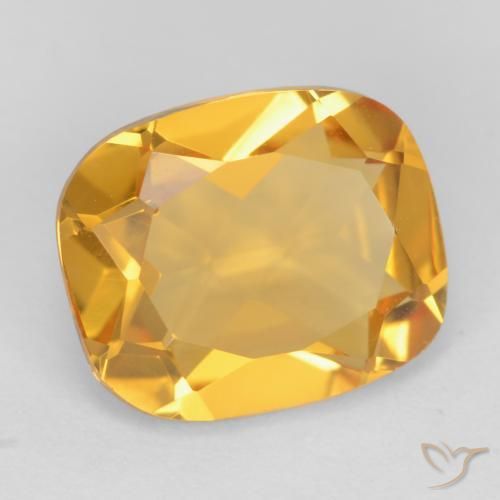 Citrino Arancio dorato naturale da 3.42 ct, Cuscino, VS