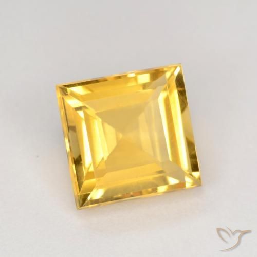 Citrino Dorato naturale da 2.56 ct, Quadrato, VS