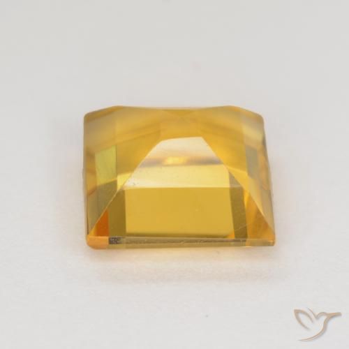 Citrino Arancio dorato naturale da 3.14 ct, Quadrato, VS