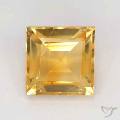 3.65ct Naturale Dorato Citrino, Quadrato, VS-SI