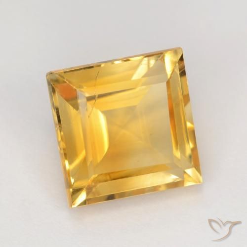 Citrino Dorato naturale da 3.65 ct, Quadrato, VS-SI