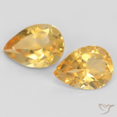1.23ctw Naturale Oro Citrino, Forma a pera, VVS-VS