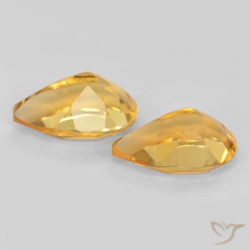 Gemme di Citrino Dorato naturale da 1.29 ct, Forma a pera, VVS-VS