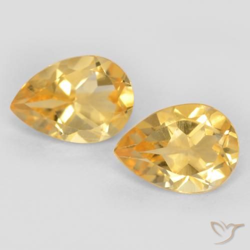 1.25ctw Naturale Oro Citrino, Forma a pera, VVS-VS