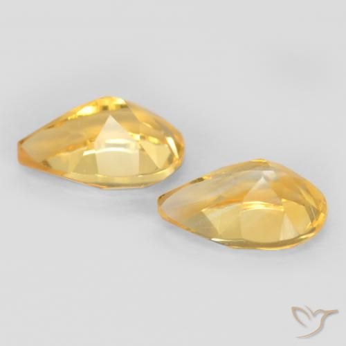 Gemme di Citrino Oro naturale da 1.25 ct, Forma a pera, VVS-VS