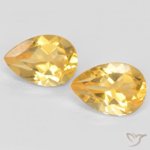 1.38ctw Naturale Oro medio Citrino, Forma a pera, VVS-VS