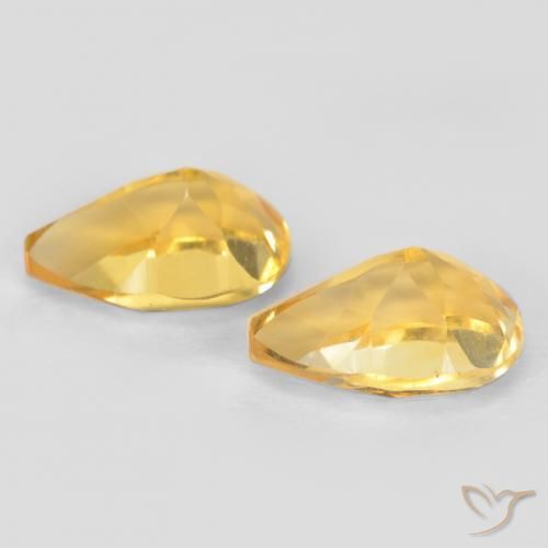 Gemme di Citrino Oro medio naturale da 1.38 ct, Forma a pera, VVS-VS