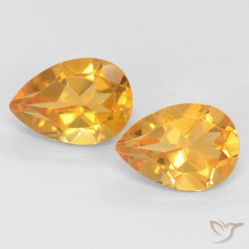 1.28ctw Naturale Arancio-Oro Citrino, Forma a pera, VVS-VS