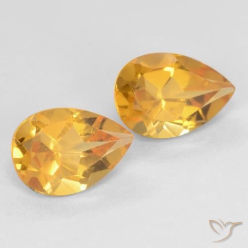 Gemme di Citrino Arancio-Oro naturale da 1.28 ct, Forma a pera, VVS-VS