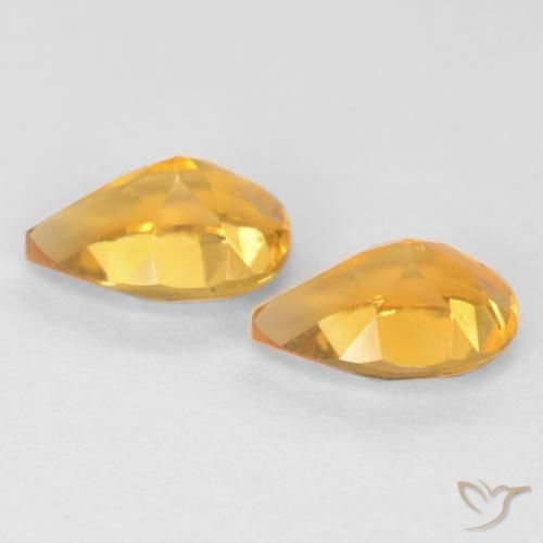 Gemme di Citrino Arancio-Oro naturale da 1.28 ct, Forma a pera, VVS-VS
