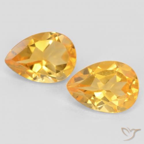 1.49ctw Naturale Oro medio Citrino, Forma a pera, VVS-VS