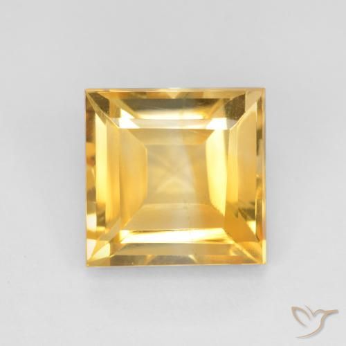 3.11ct Naturale Oro brillante Citrino, Quadrato, VS
