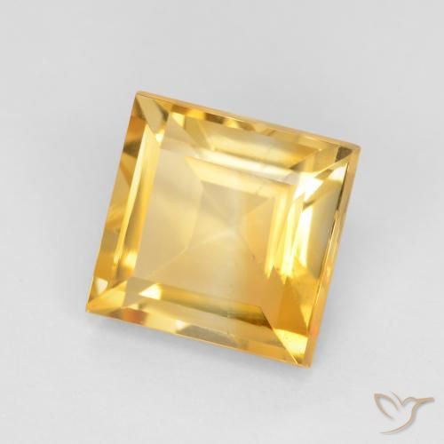 Citrino Oro brillante naturale da 3.11 ct, Quadrato, VS