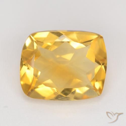 3.30ct Naturale Oro medio Citrino, Cuscino, VS