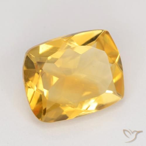 Citrino Oro medio naturale da 3.30 ct, Cuscino, VS