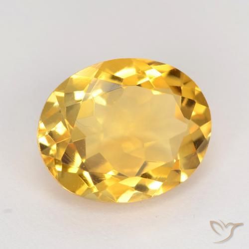Citrino Oro medio naturale da 3.18 ct, Ovale, VS