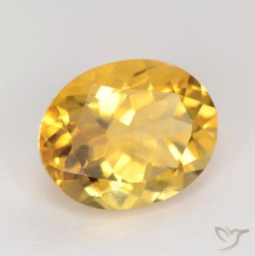 Citrino Oro medio naturale da 3.28 ct, Ovale, VS